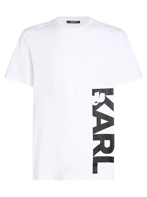 T-shirt uomo bianca in cotone Karl Lagerfeld | A2M46038100